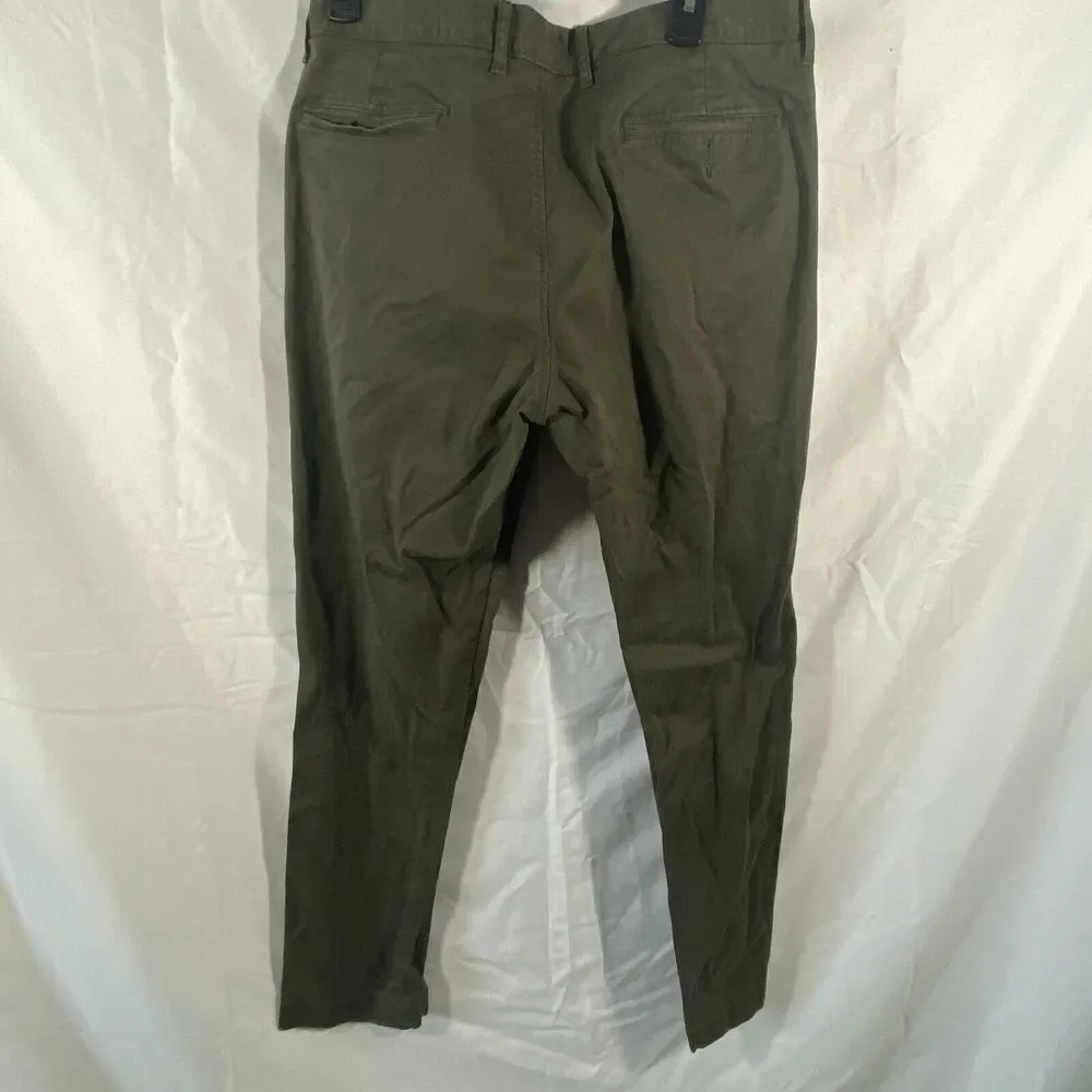 J. Crew 770 Straight Fit Stretch Chino Pants Men's 35x31 Green Casual Preppy